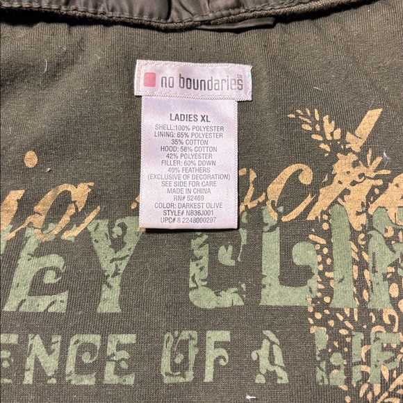 No Boundaries Dark Olive Vest - Picture 9 of 9